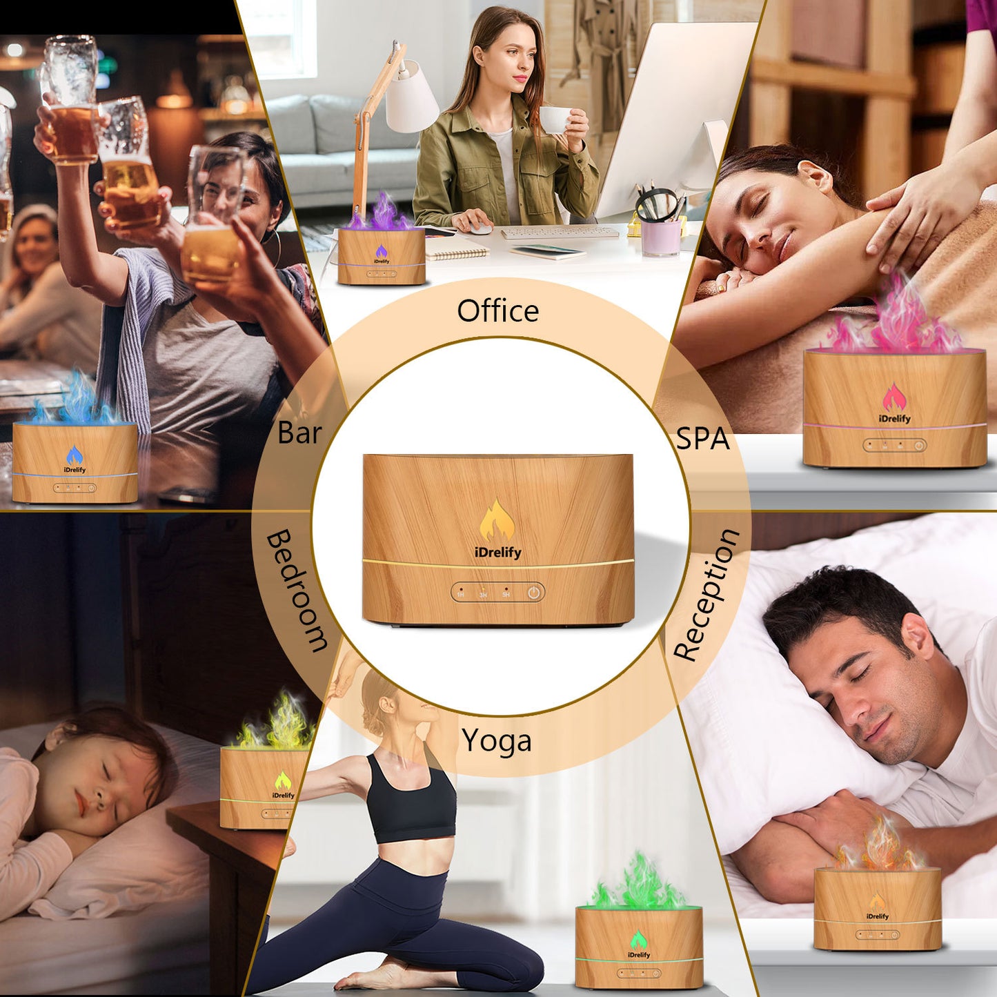 DreamAura™ Flame Aura Diffuser – Cozy Flame Effect Humidifier & Essential Oil Diffuser