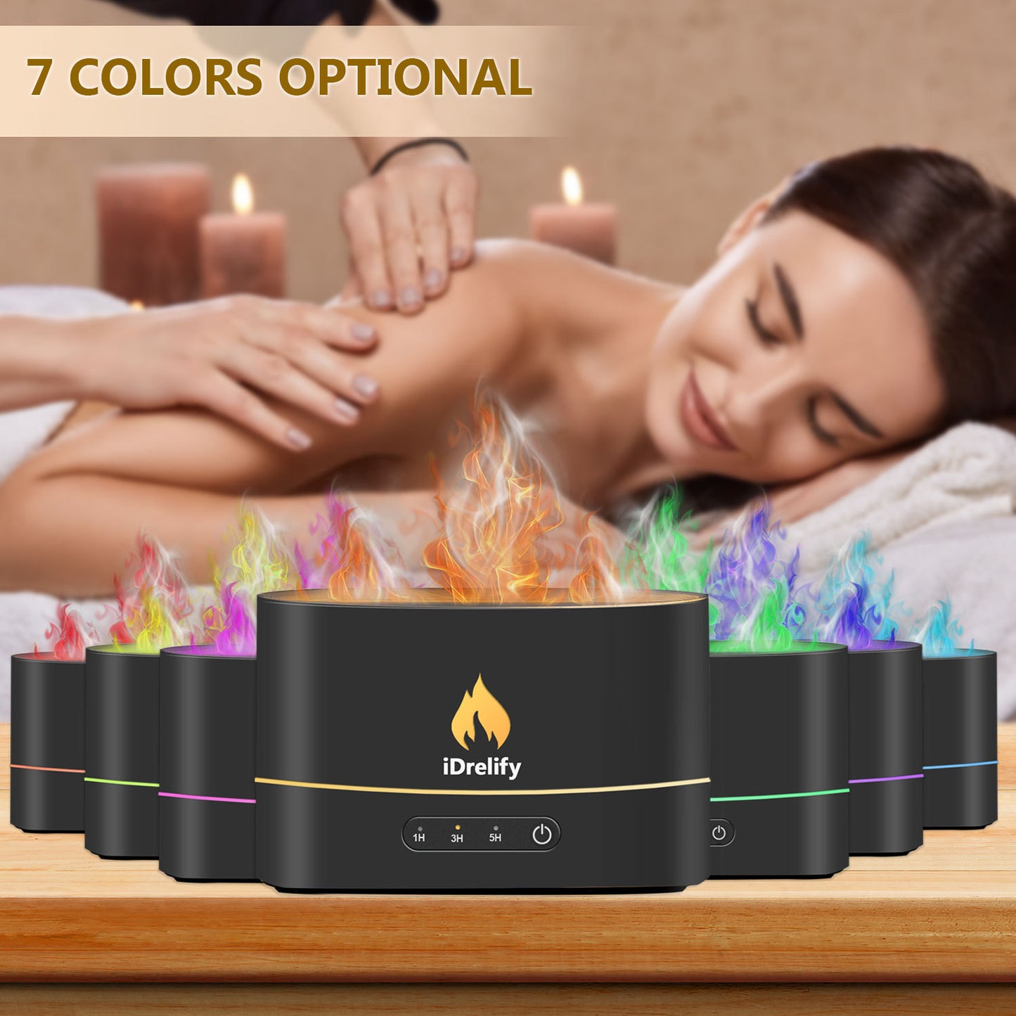 DreamAura™ Flame Aura Diffuser – Cozy Flame Effect Humidifier & Essential Oil Diffuser