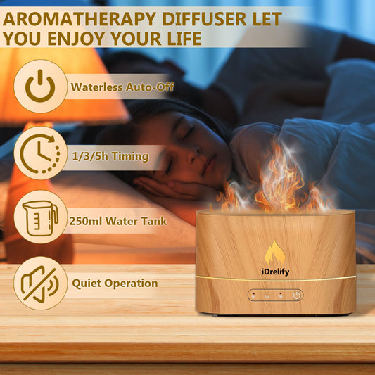 DreamAura™ Flame Aura Diffuser – Cozy Flame Effect Humidifier & Essential Oil Diffuser